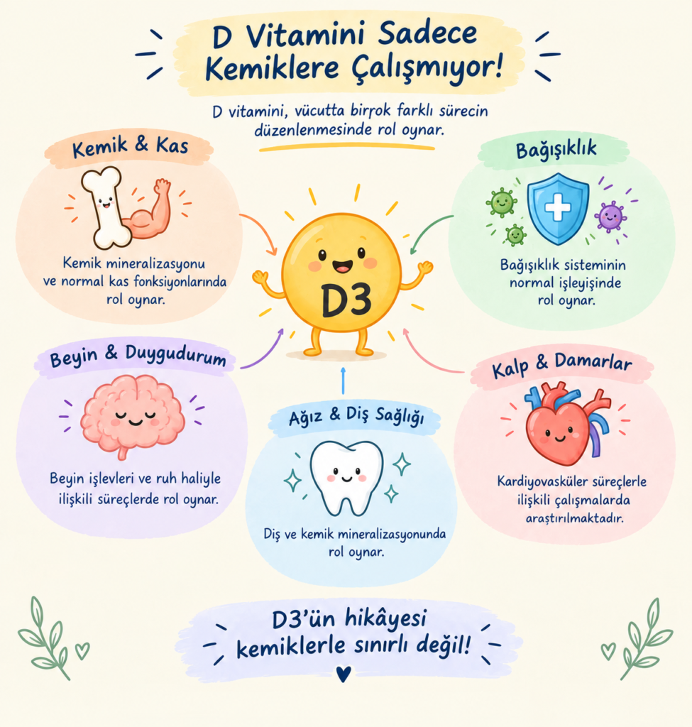 D Vitamini Sadece Kemiklere Çalışmıyor!